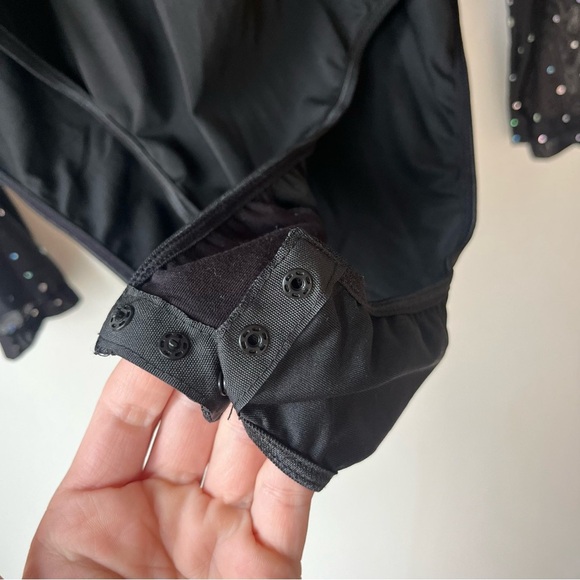 Shein Curve Black Rhinestone Mesh Long Sleeve Bodysuit Plus Size 1XL Holiday - Picture 4 of 12